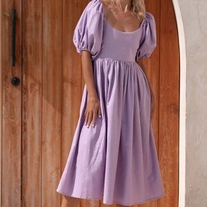 Elf | Cherie Puff Sleeve Midi Dress